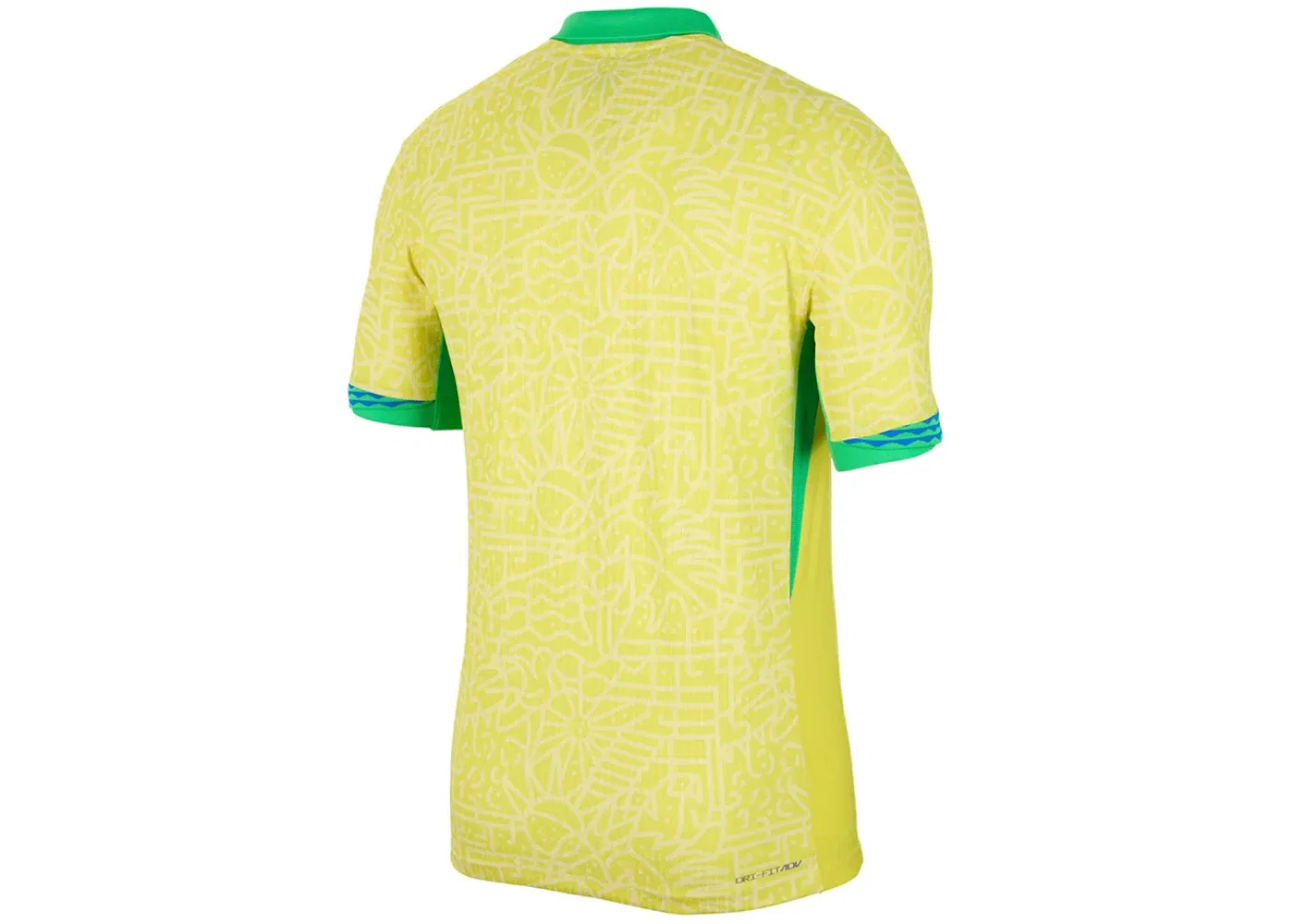 Мужская футбольная джерси Nike Brazil 2024 Match Home ADV Authentic Jersey, Dynamic Yellow/Lemon Chiffon/Green Spark — фото 2
