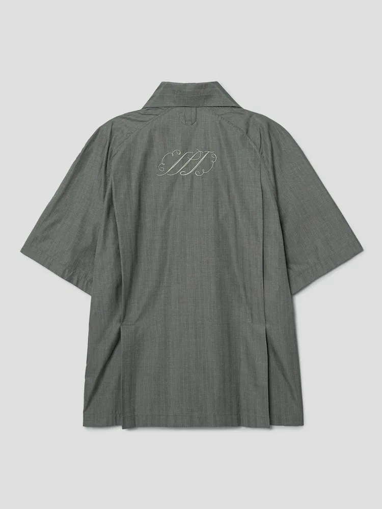 Рубашка с коротким рукавом, хлопок, La Chemise Romarin Mc JACQUEMUS, Dark Khaki — фото 2