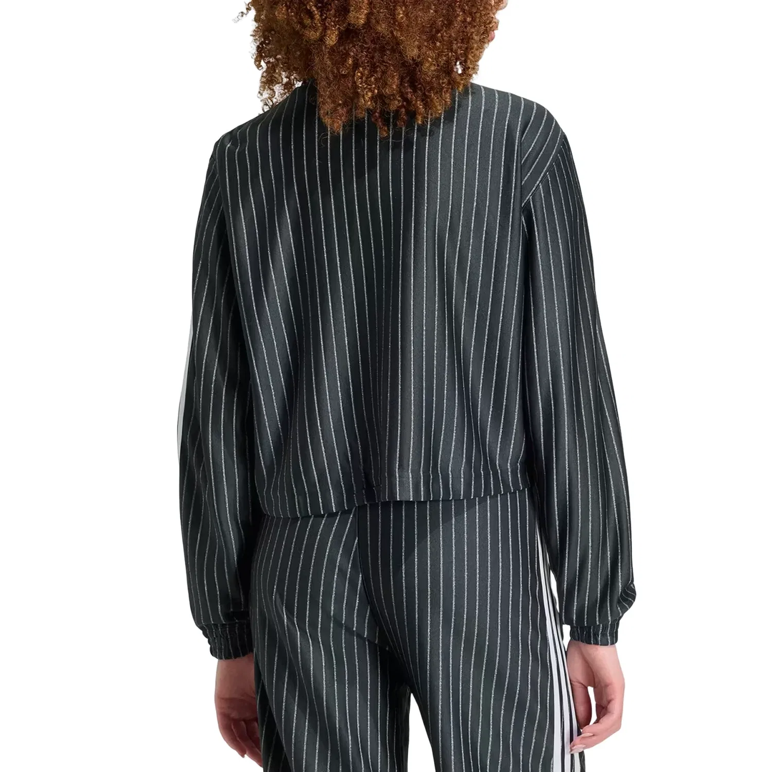 Женская куртка с принтом Firebird Pinstripe Adidas, черный — фото 3