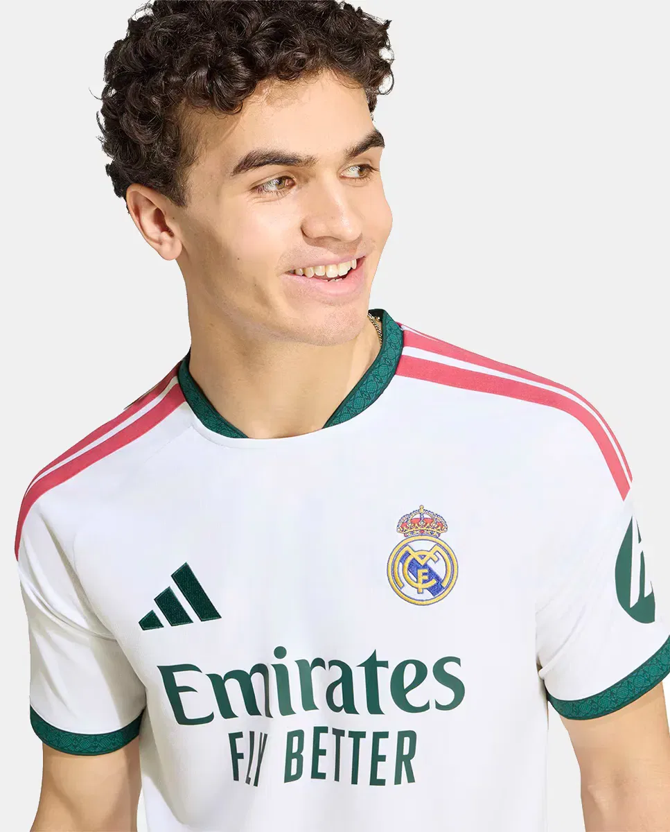 Мужская футболка с принтом Real Madrid CF 2026-2027 adidas, Blanco — фото 4