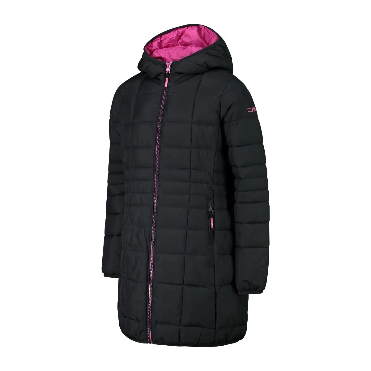 Детское пальто для девочек с капюшоном Kid G Coat Fix Hood Cmp, Grau — фото 3