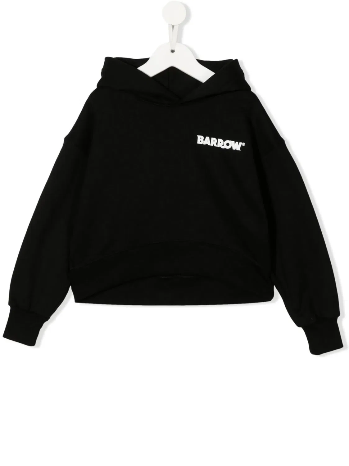 BARROW Худи укороченное хлопковое, черный