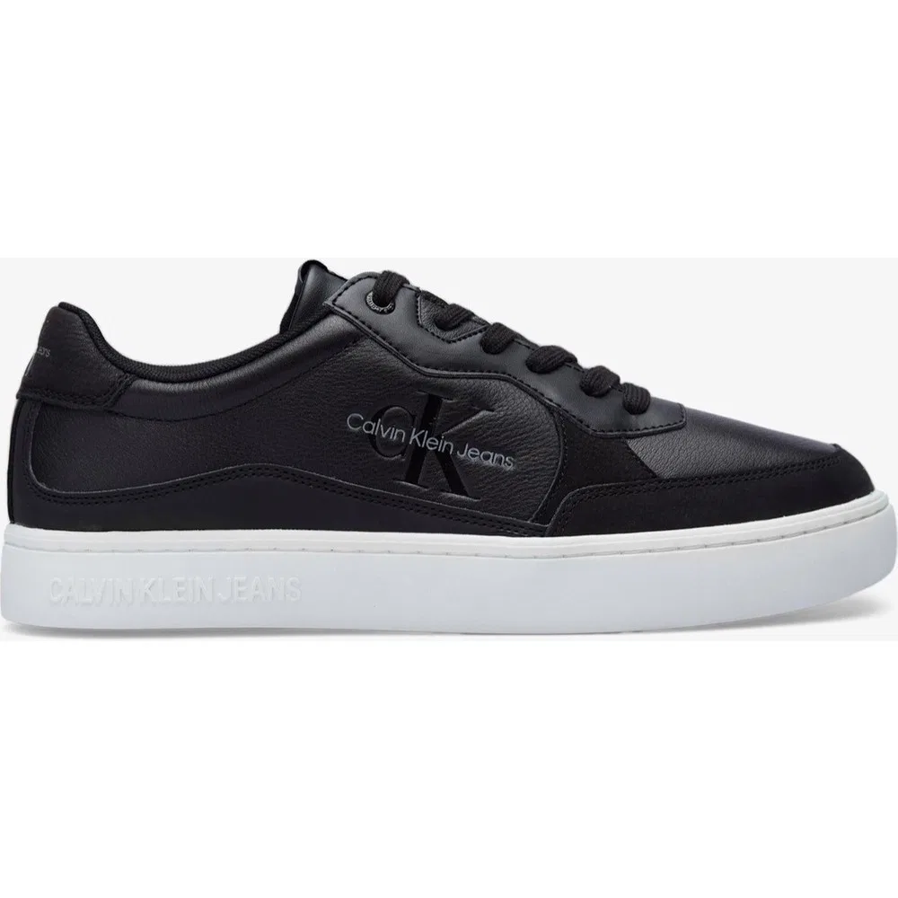 Детские кроссовки кожаные на шнуровке Cupsole Low Leather Calvin Klein