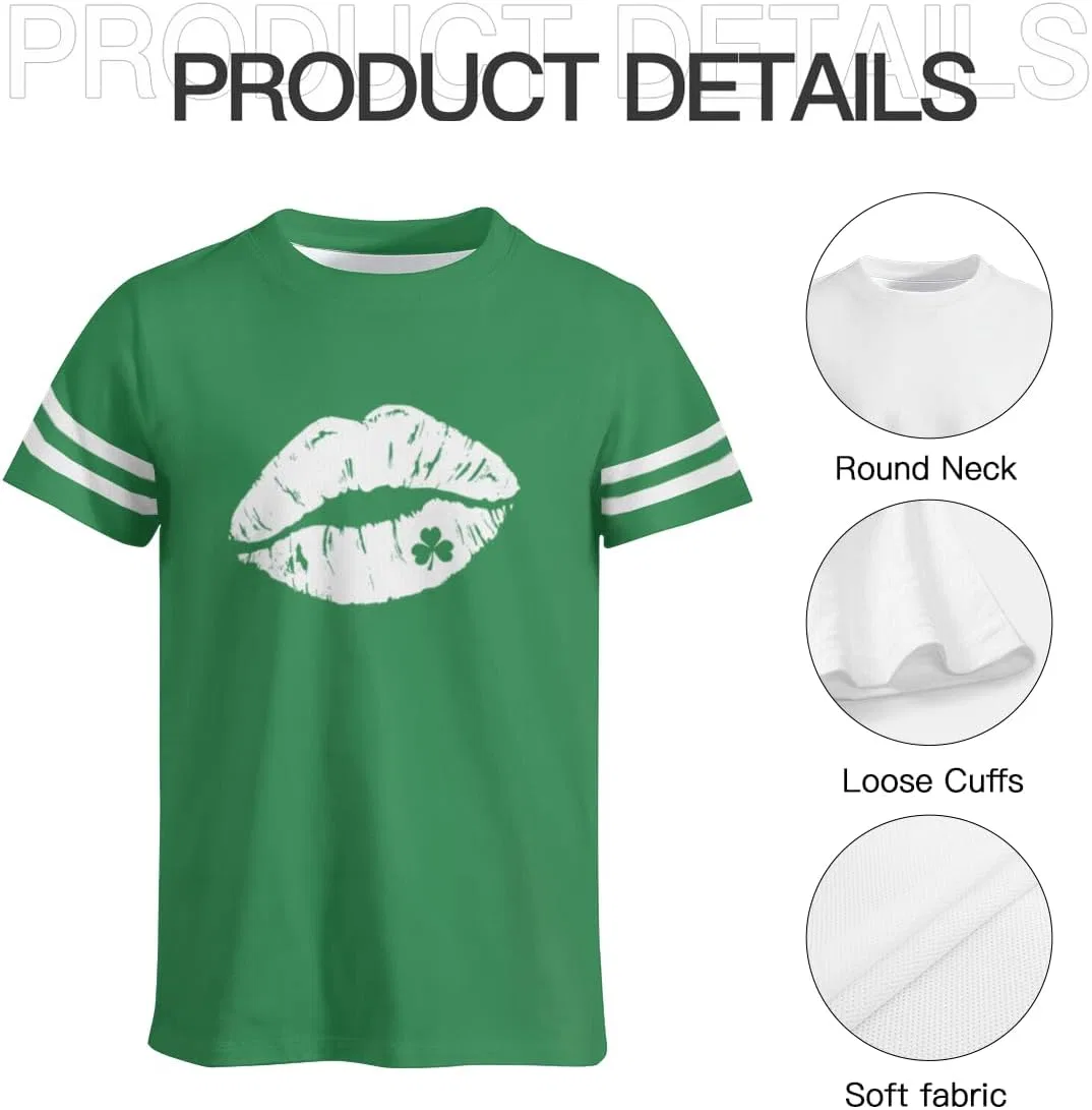 Футболка с принтом трилистника, Regular Fit, Green — фото 4