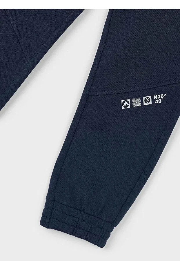 Детские спортивные штаны для мальчиков с принтом Mayoral, Navy Blue — фото 3