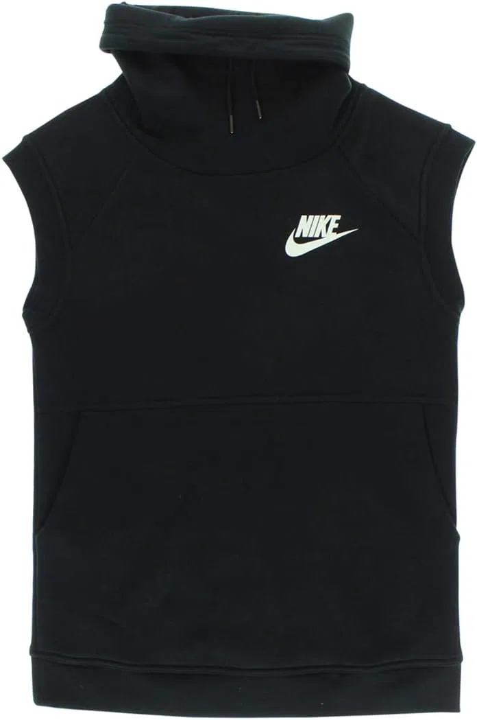 Женский безрукавный топ со воротником-воронкой Nike Rally, Black/White