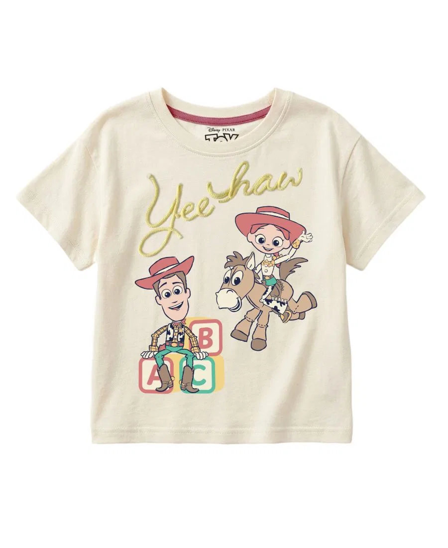 Комплект из футболки и шорт, с принтом Woody и Jessie Disney, Beige Dusty Rose — фото 2