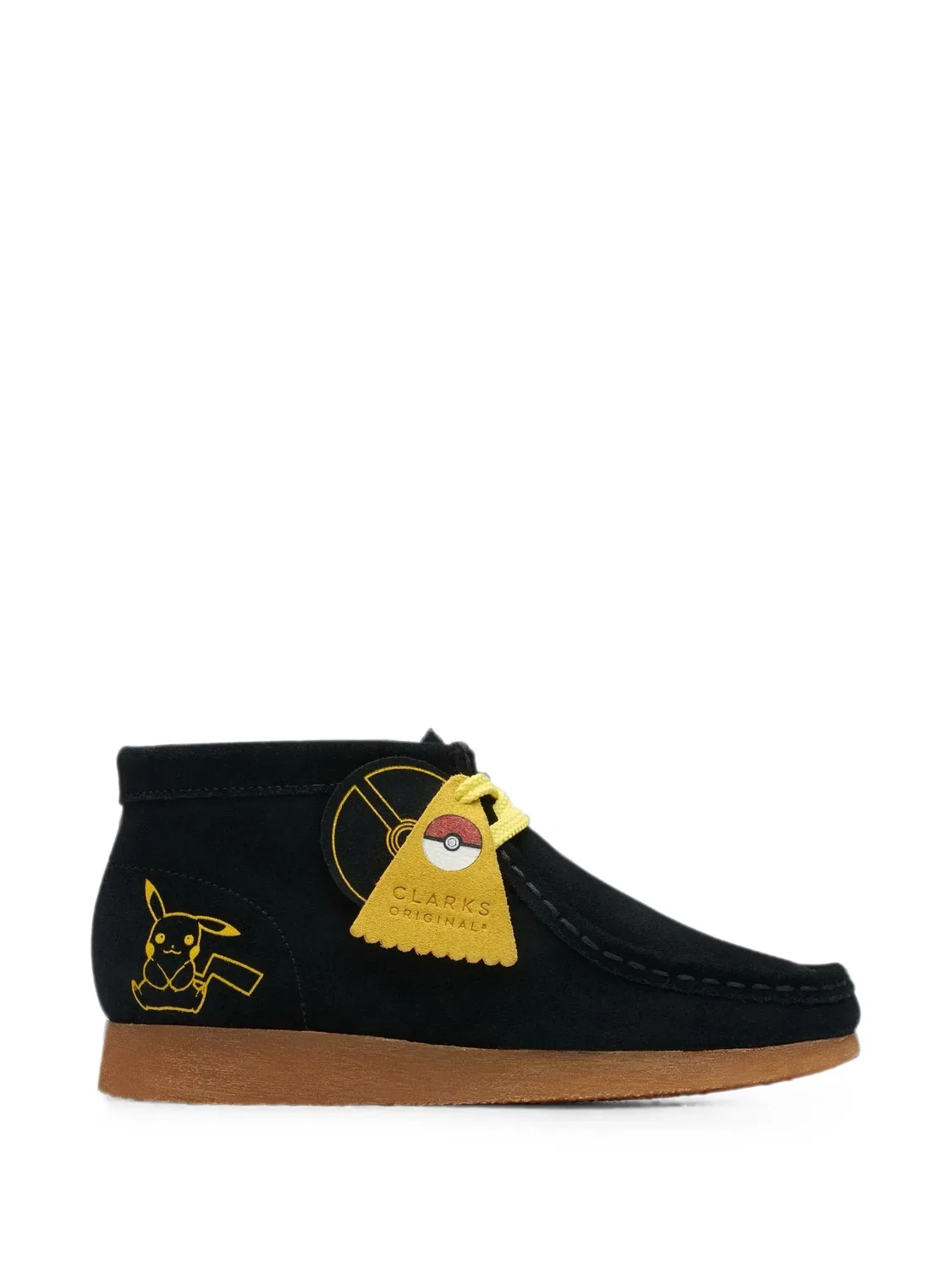 Ботинки Wallabee Mist с вышивкой из коллаборации с Pokémon Clarks Kids, черный