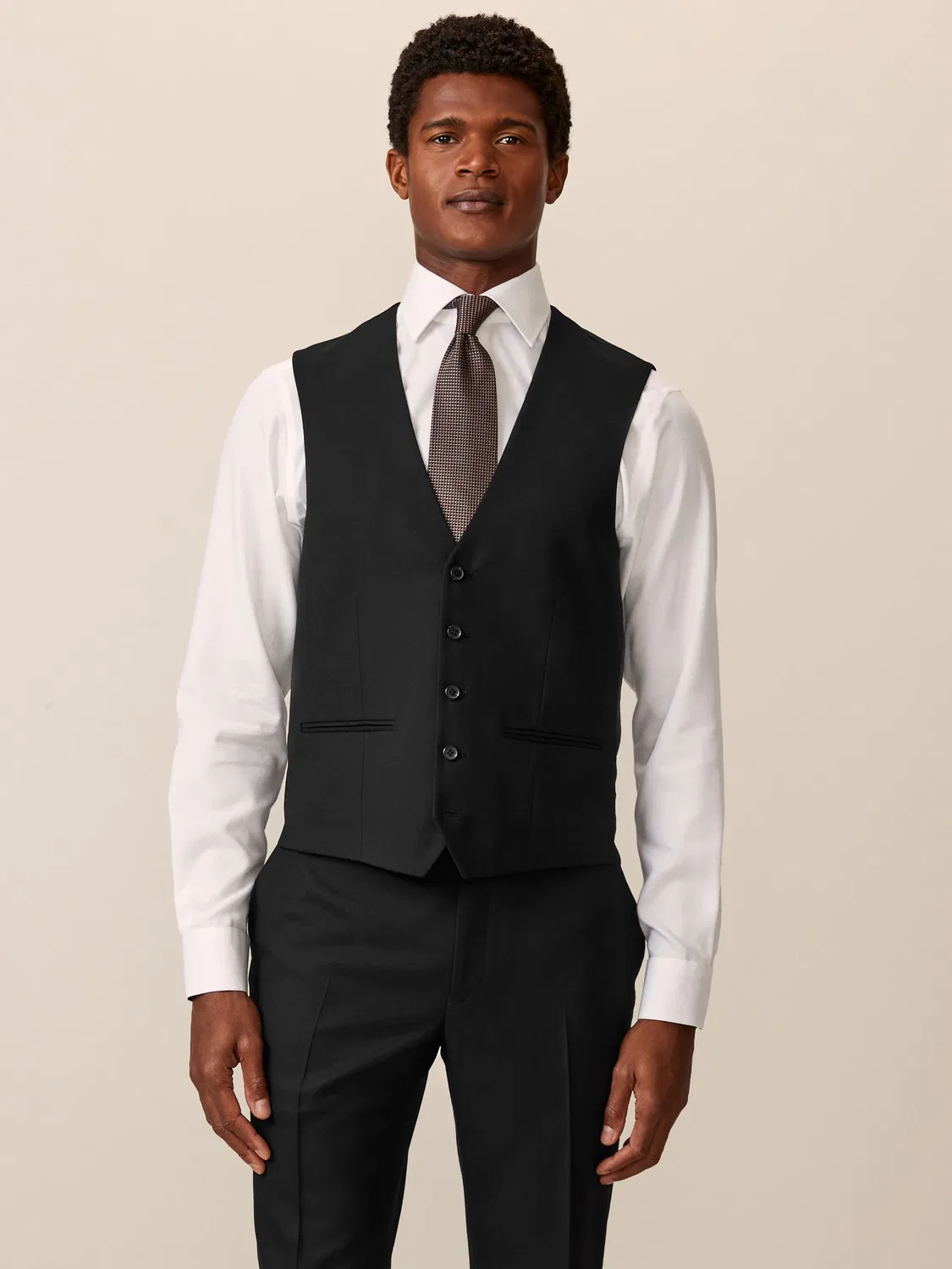 Жилет текстурированный Black Textured Suit Waistcoat Next, черный