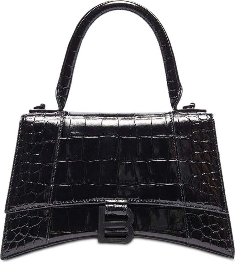 

Сумка Balenciaga Hourglass Small Top Handle Bag Black, черный