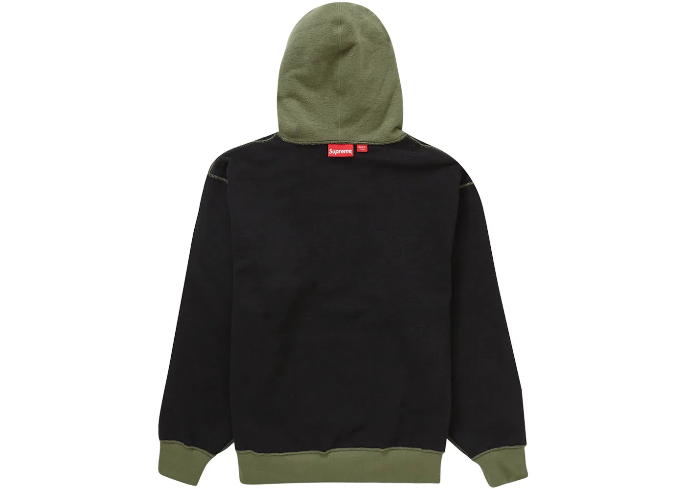 Мужской худи с принтом Supreme Inside Out Box Logo Supreme, Light Olive — фото 3