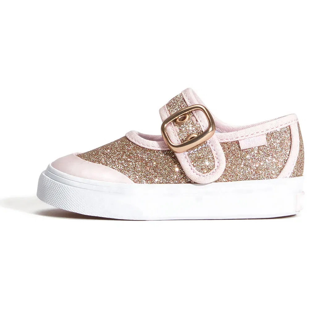 Детские кроссовки для девочек с пряжкой Mary Jane Vans, Golden — фото 2