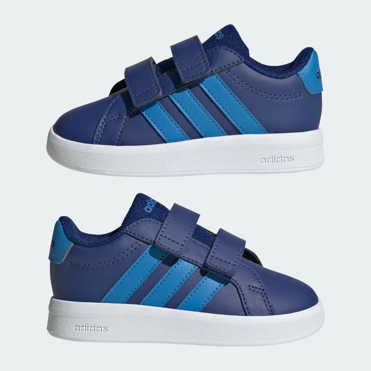 Детские кроссовки для мальчиков повседневные Grand Court 3.0 CF Toddlers Adidas, Mystery Ink Lucid Razzle Blue Mystery Ink — фото 2