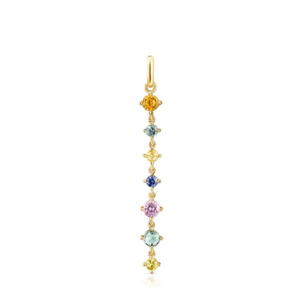 

Подвеска Tous Long Vermeil Glaring Multicolored Sapphires, позолоченное серебро