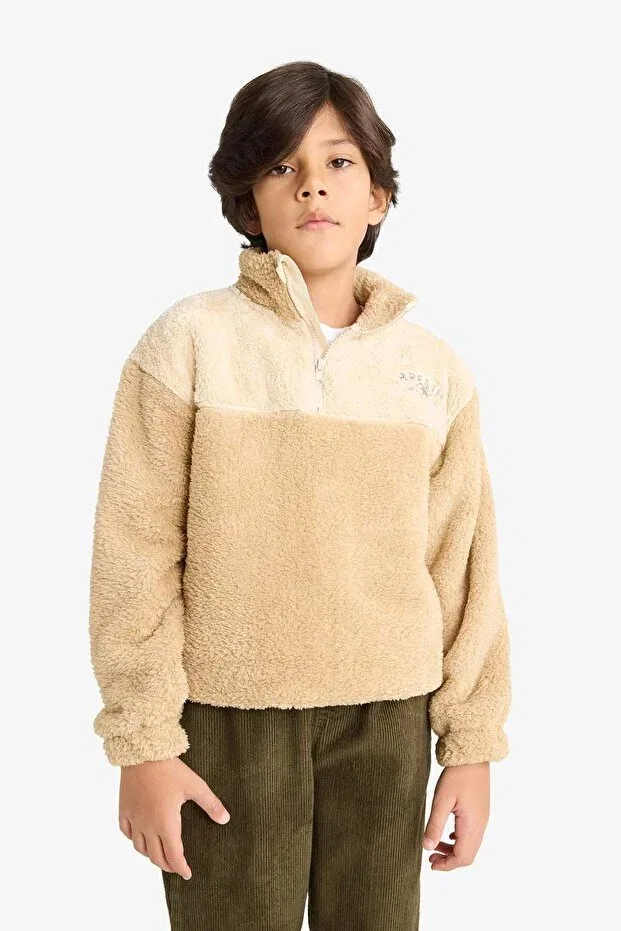 Детские свитшот для мальчиков с длинным рукавом Defacto, Beige-Bg360