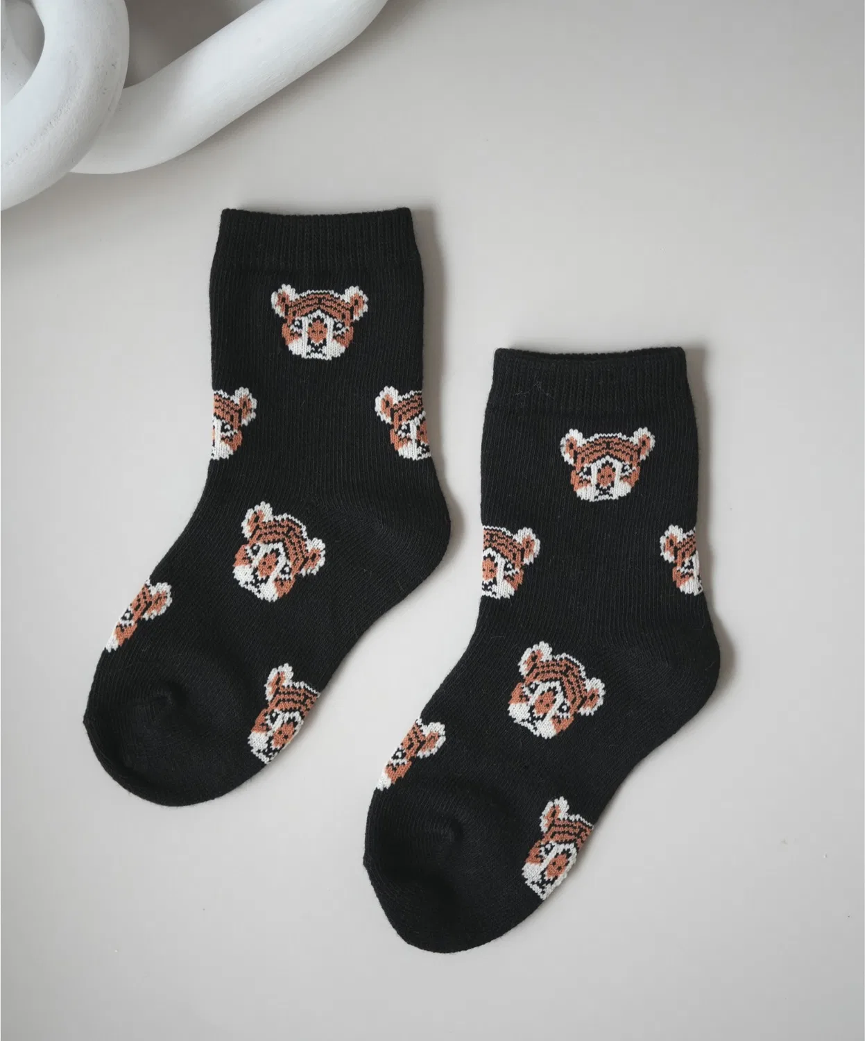 Детские носки с тигриным принтом, модель Tiger Graphic Design Port, Black