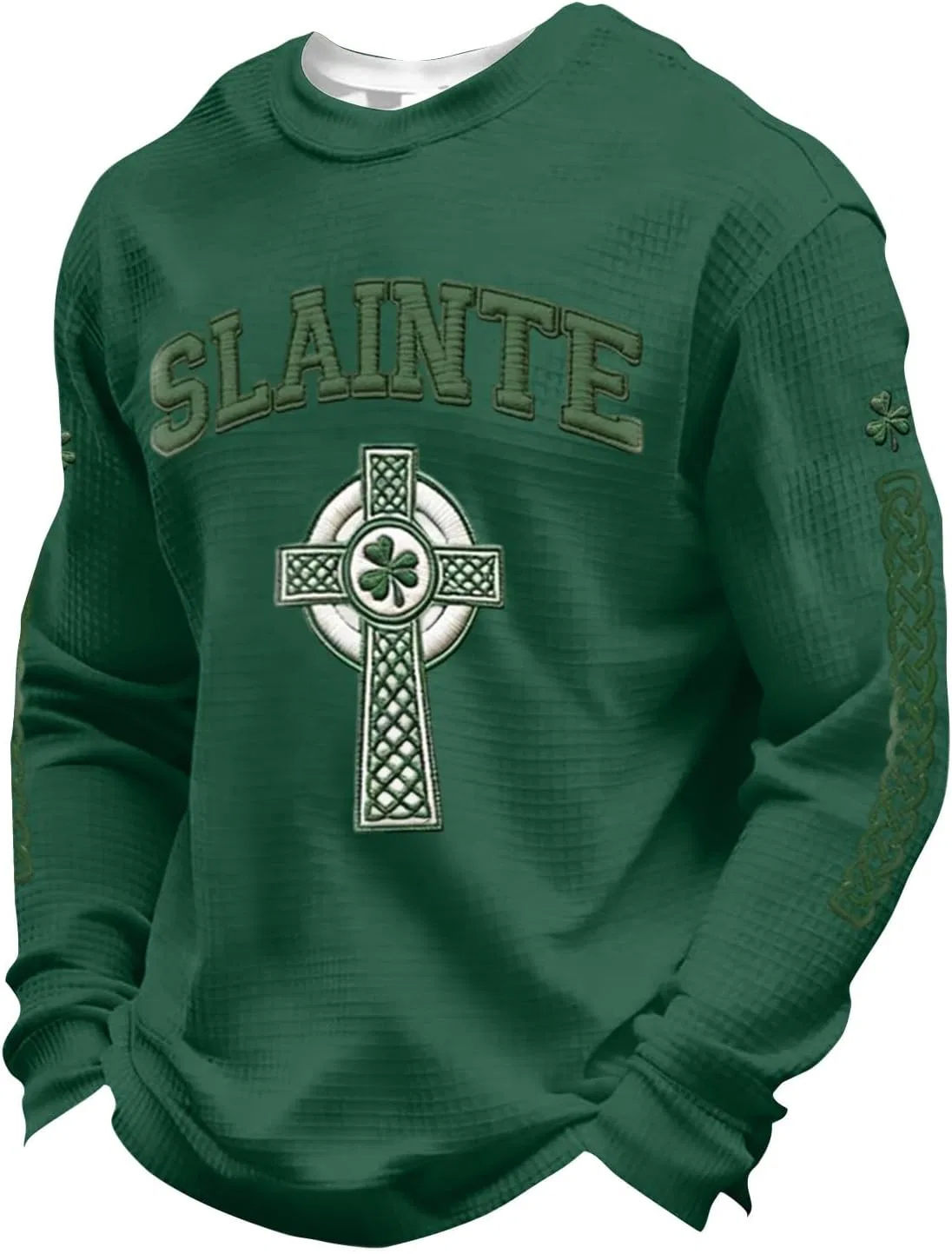 Мужская футболка с рисунком Shamrock Flag, Green