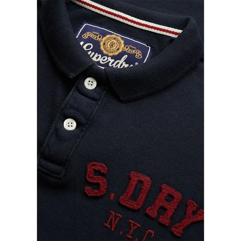 Поло с коротким рукавом Vintage Athletic Superdry, синий — фото 2