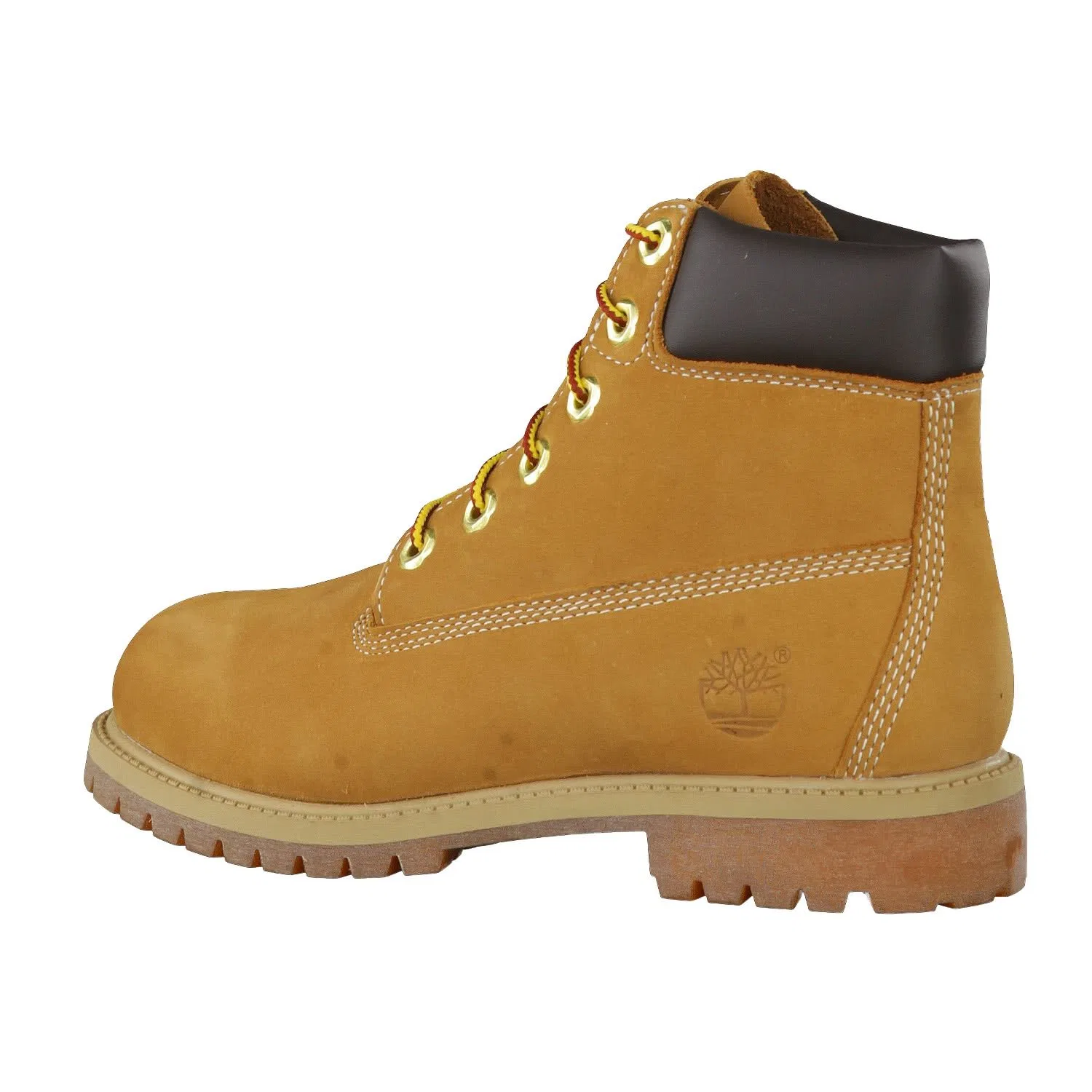 Детские ботинки для мальчиков с шнуровкой 6 in Premium Waterproof Timberland, Yellow Wheat Nubuck — фото 3