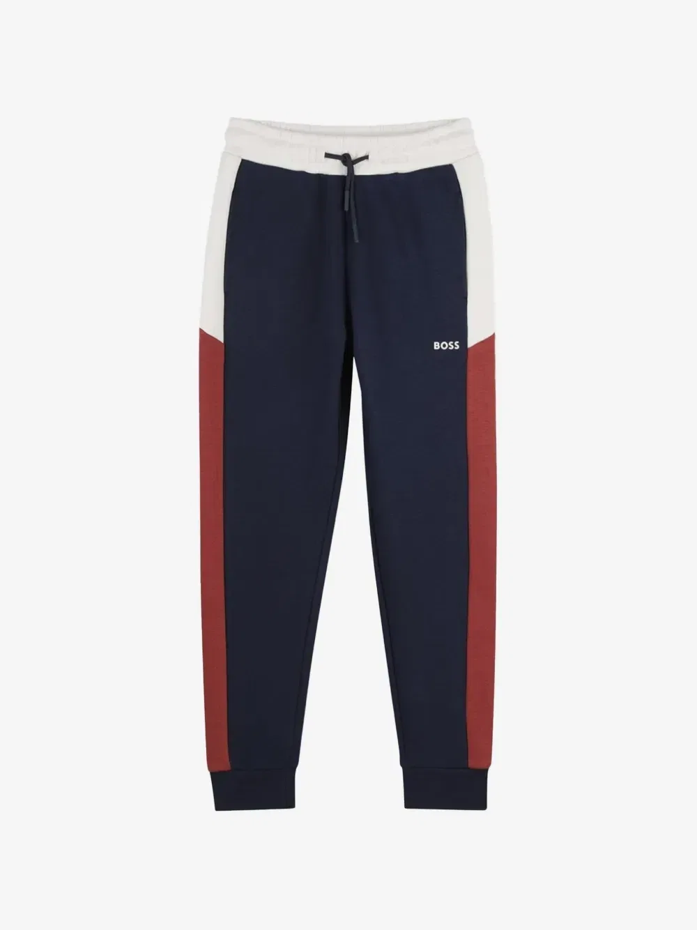 Спортивные брюки с логотипом и вставками BOSS Kidswear, синий