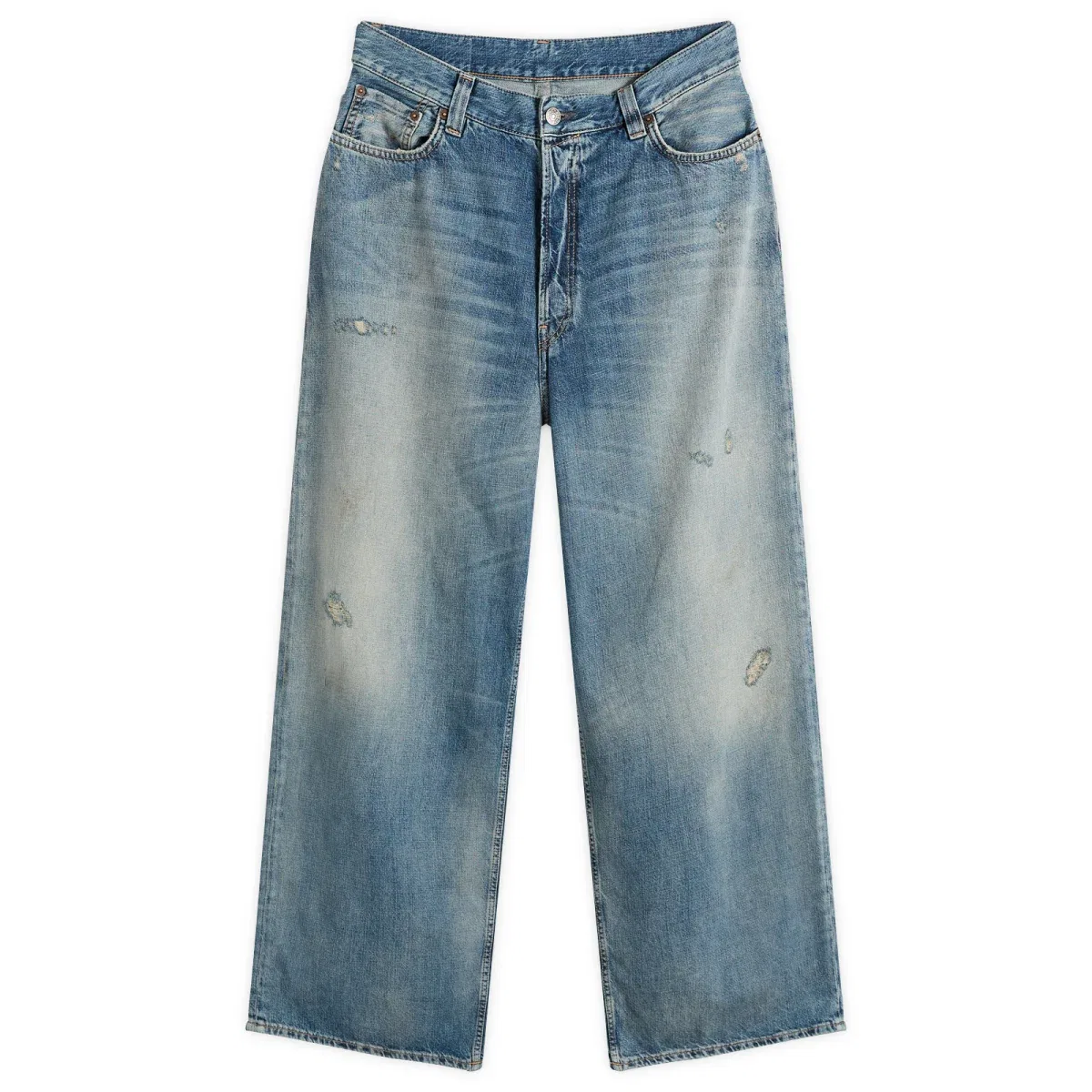 Джинсы свободного кроя 2023 Daybreak Wash Wide Leg Jeans Acne Studios, Mid Blue
