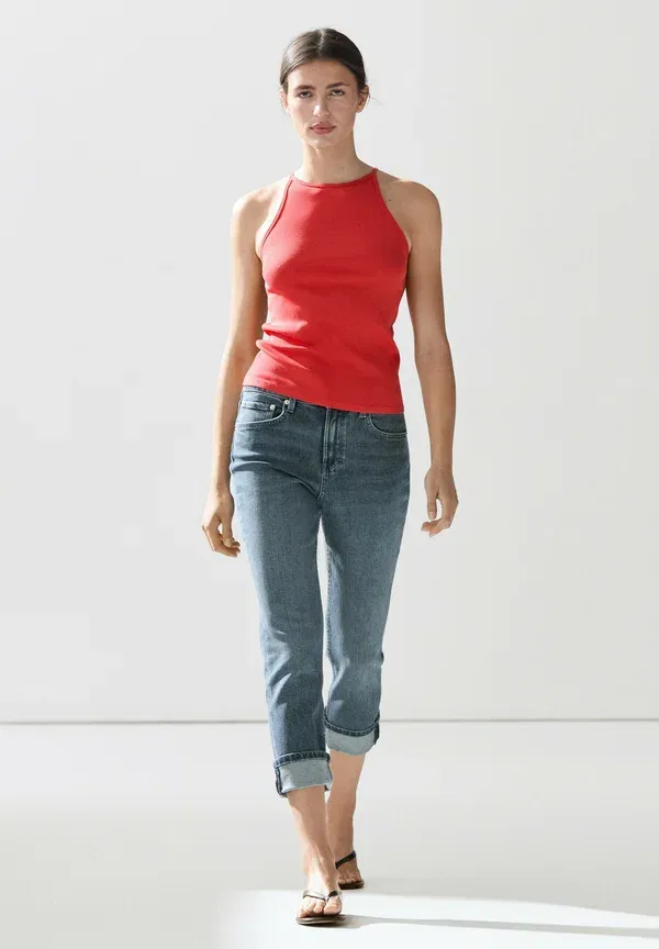 Топ хлопковый Massimo Dutti, Red, красный — фото 2