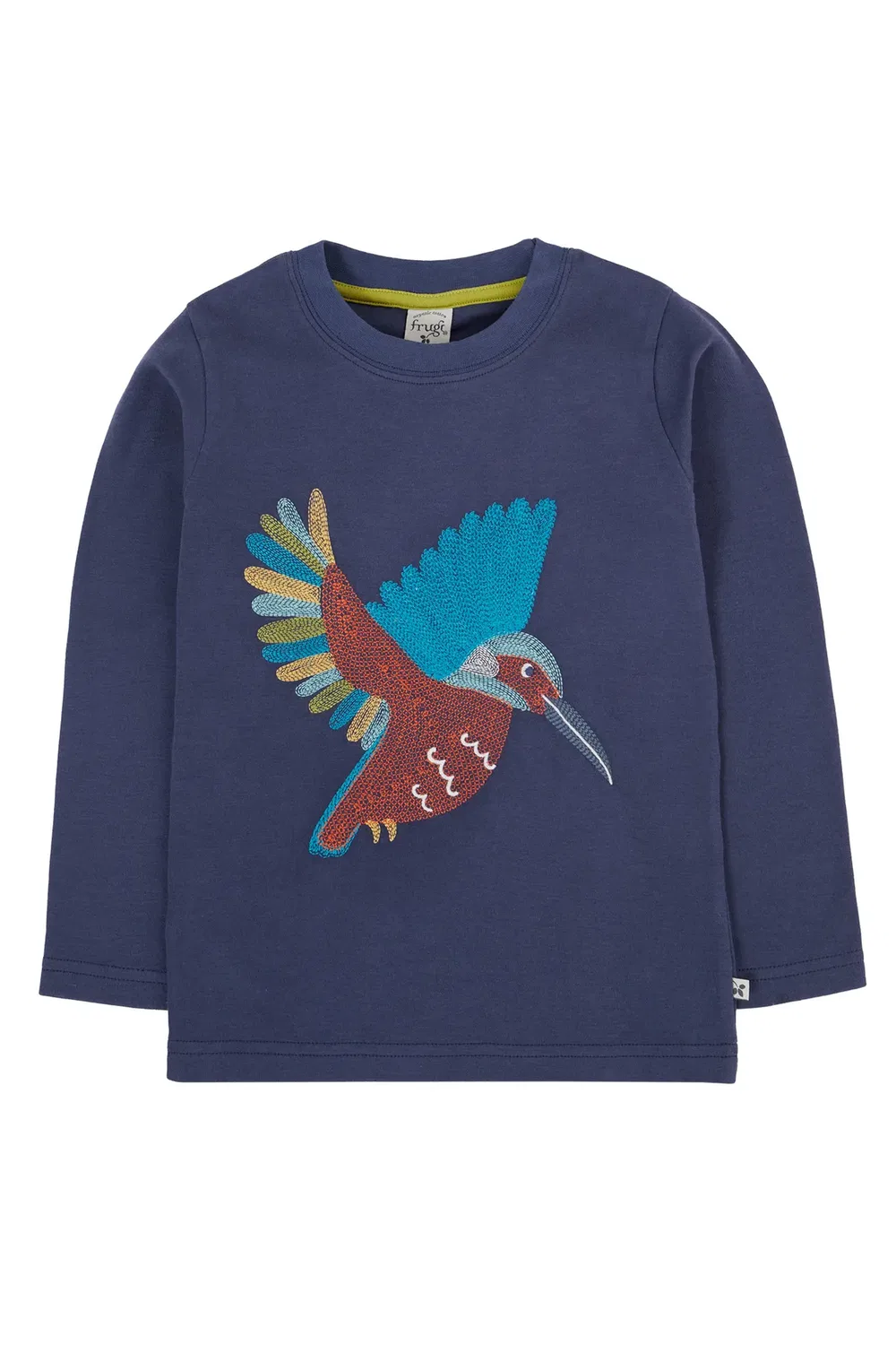 Детская футболка с вышивкой Adventure Frugi, Navy