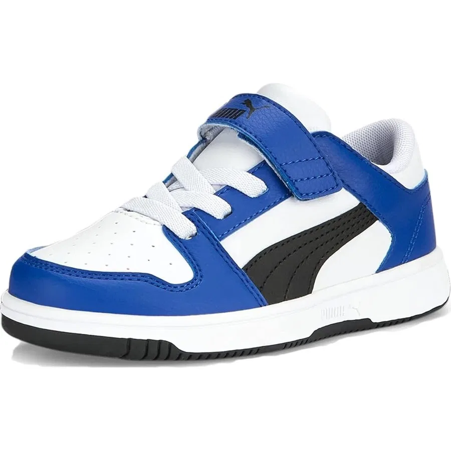 Детские спортивные кроссовки с закрытым носком Puma PM Rebound Layup Lo SL V PS, Белый