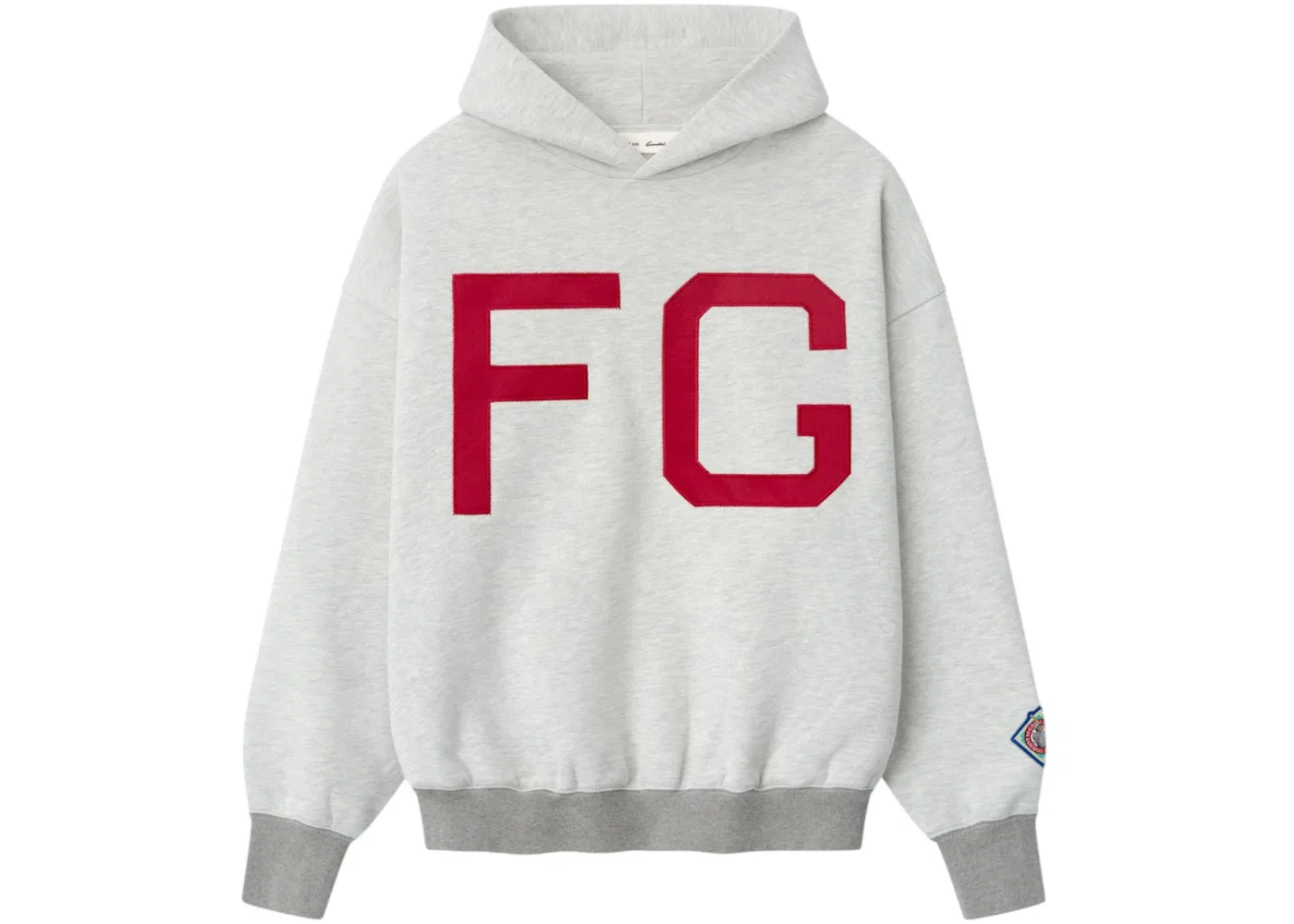 Мужской худи с принтом Fear of God Essentials Jackie Robinson x NLBM Sport Hoodie, Light Heather