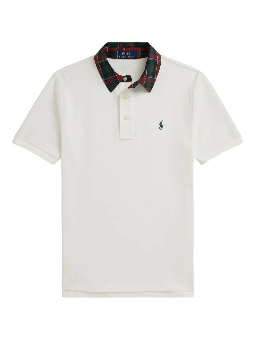 

Рубашка поло с клетчатым воротником POLO RALPH LAUREN KIDS, белый