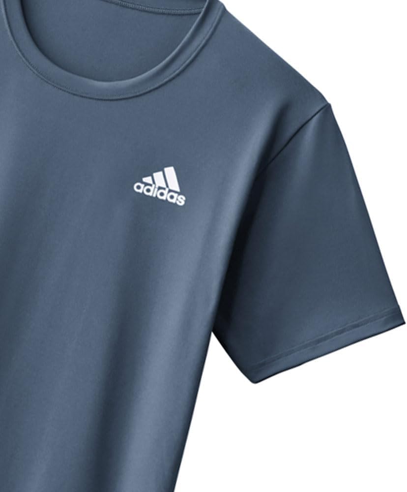 Мужская футболка с круглым вырезом Adidas, синий — фото 4