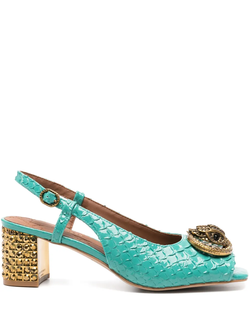 Босоножки с аппликацией Kurt Geiger London, зеленый