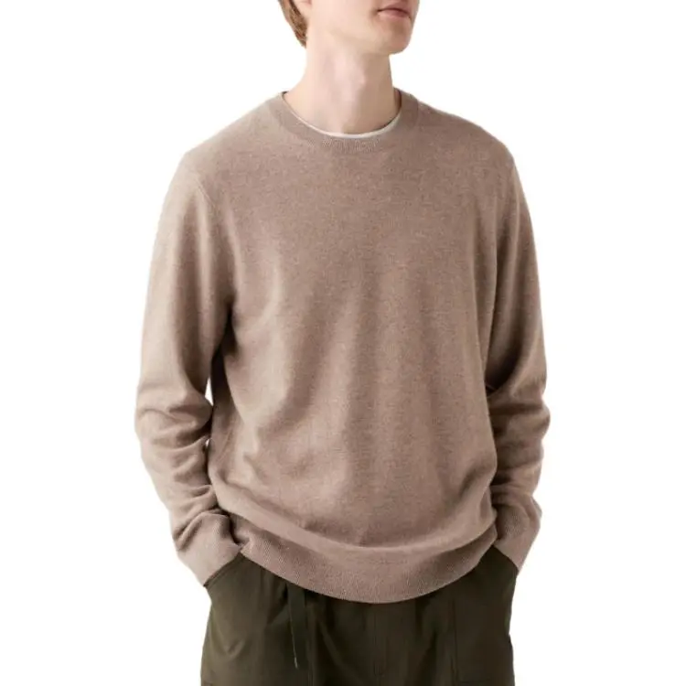 

Кашемировый свитер унисекс dark beige UNIQLO, темно-бежевый