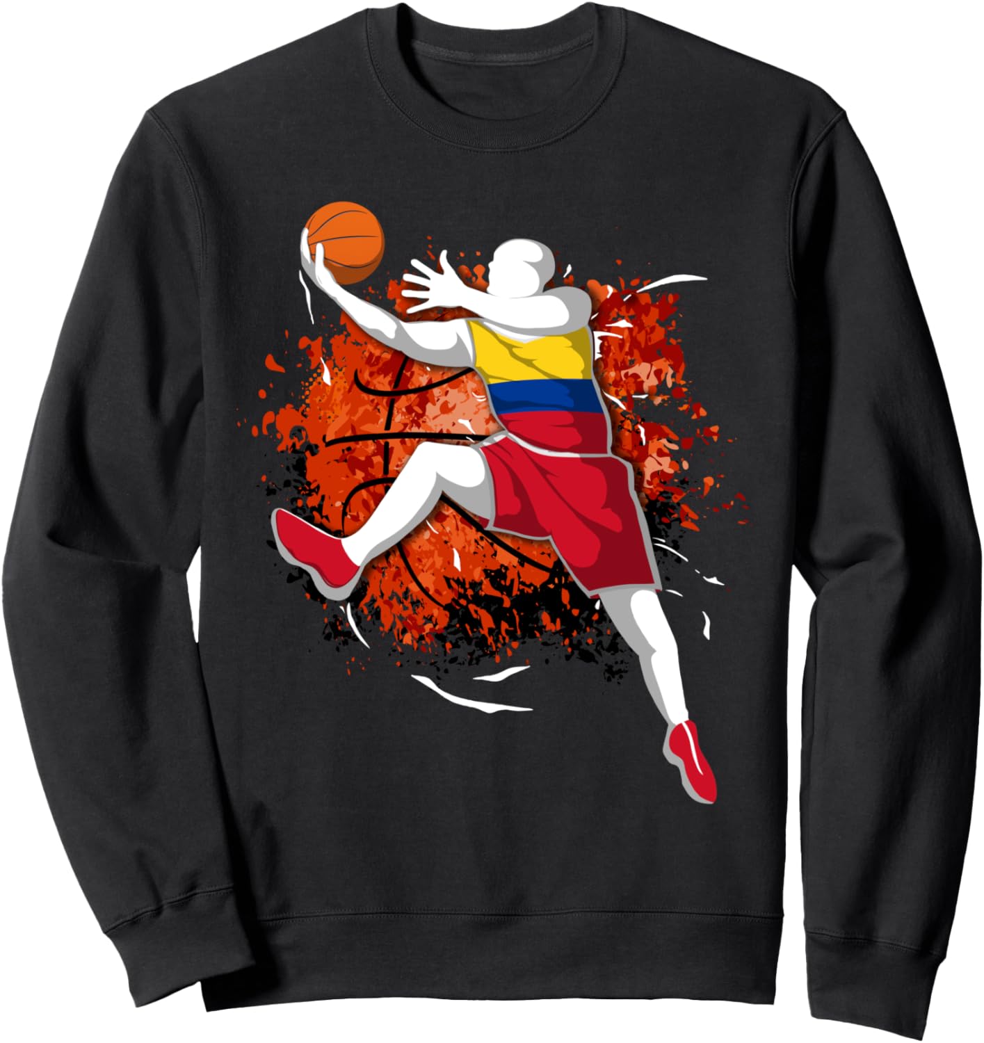 

Футболка с изображением флага сборной Колумбии по баскетболу - для любителей спорта и баскетбола из Колумбии, черная Teeisle Colombia Basketball