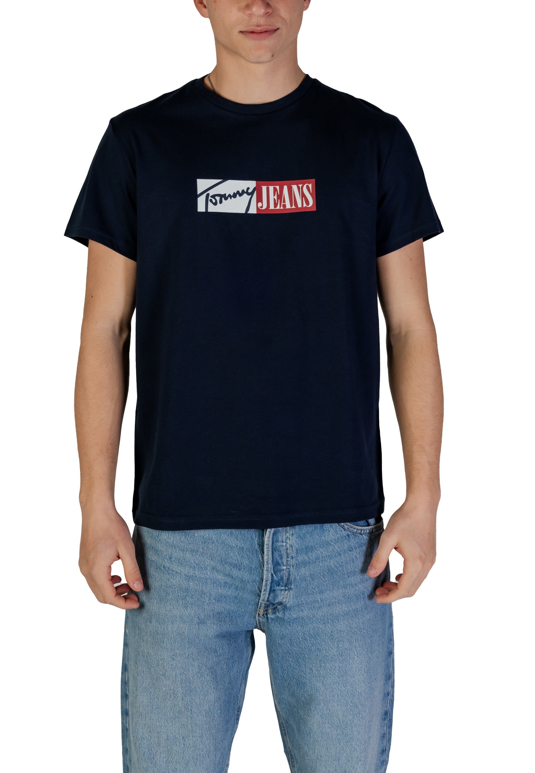 

Футболка мужская Tommy Jeans хлопковая с принтом, синий