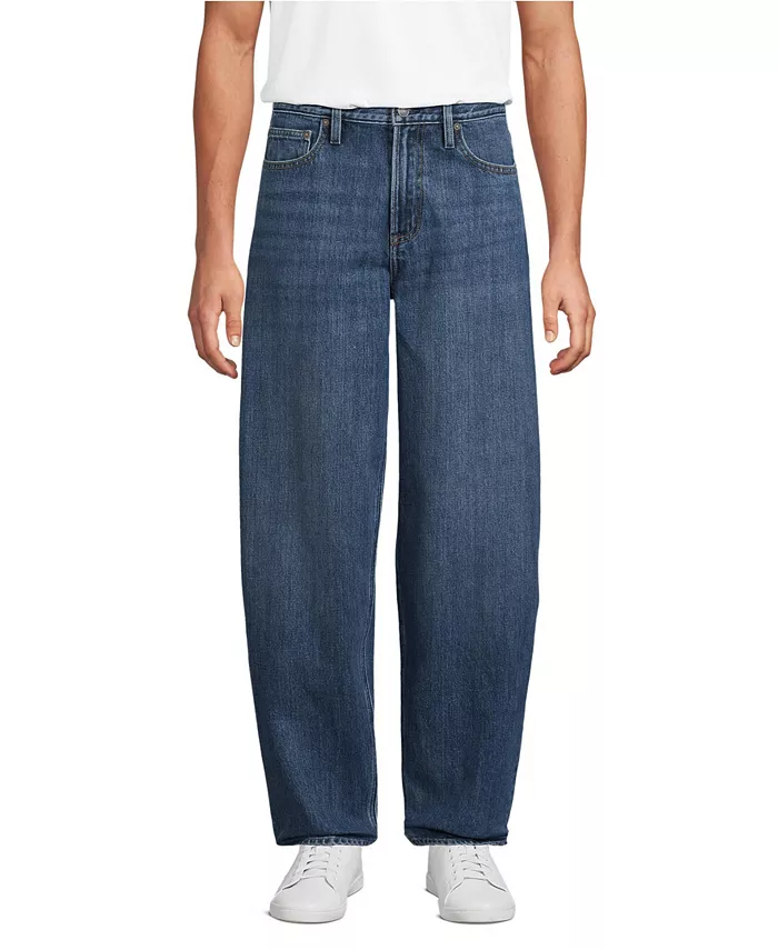 

Мужские джинсы Rigid Relaxed Tapered Lands' End, синий