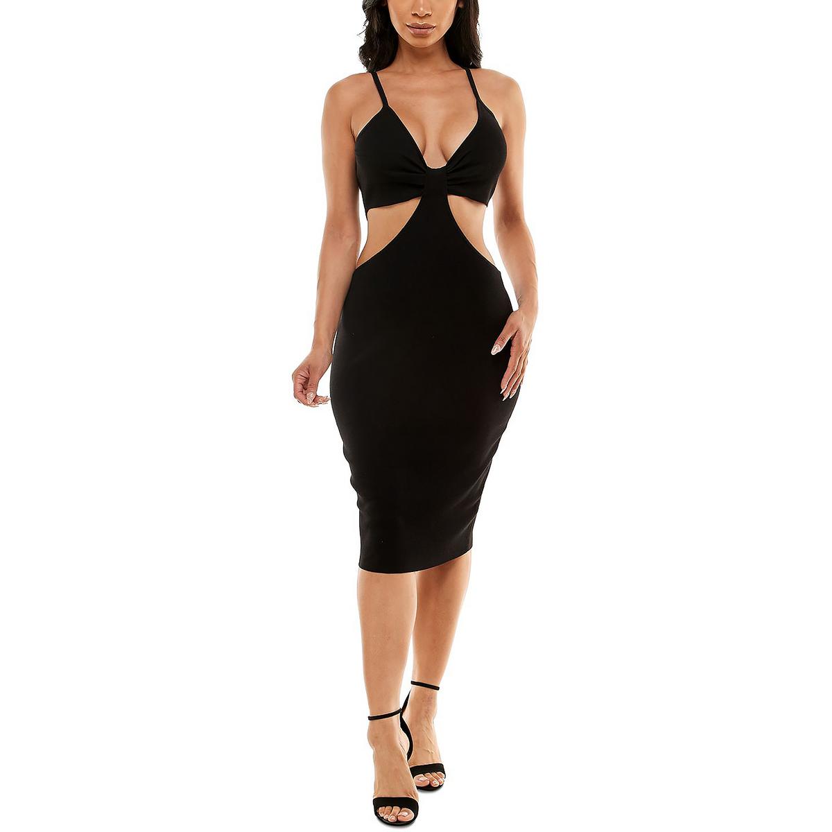 

Платье для коктейля и вечеринки Juniors Women Knit Cut Crave Fame, черный