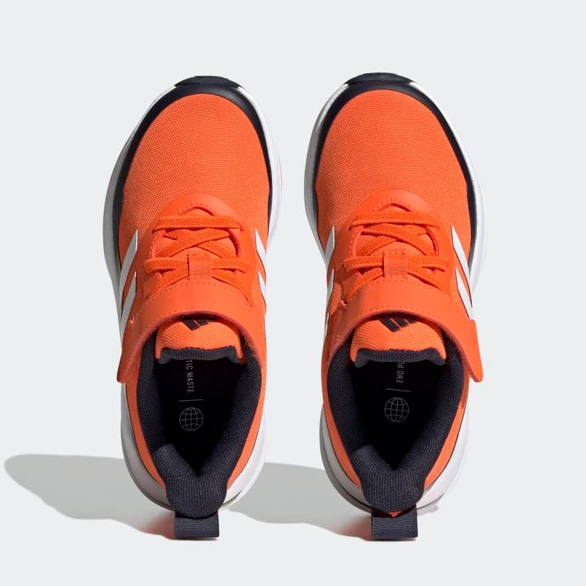 Кроссовки для детей adidas FortaRun с амортизацией Cloudfoam, белый/черный/оранжевый — фото 2