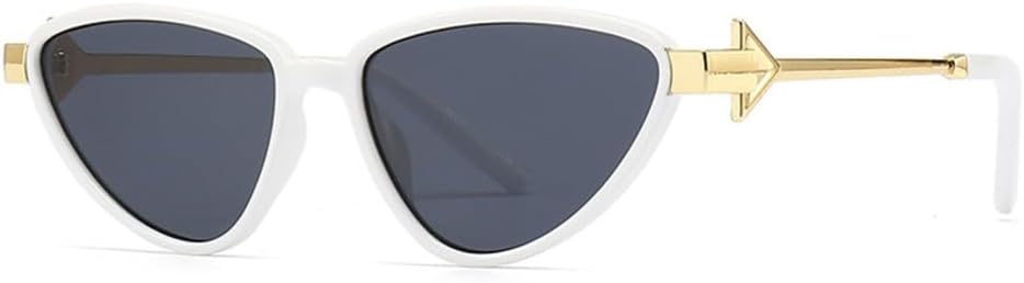 

Солнцезащитные очки MUTYNE «Кошачий глаз» для женщин, винтажные треугольные солнцезащитные очки для мужчин и женщин, сексуальные очки с металлическим декором в виде стрелы, роскошные, C2