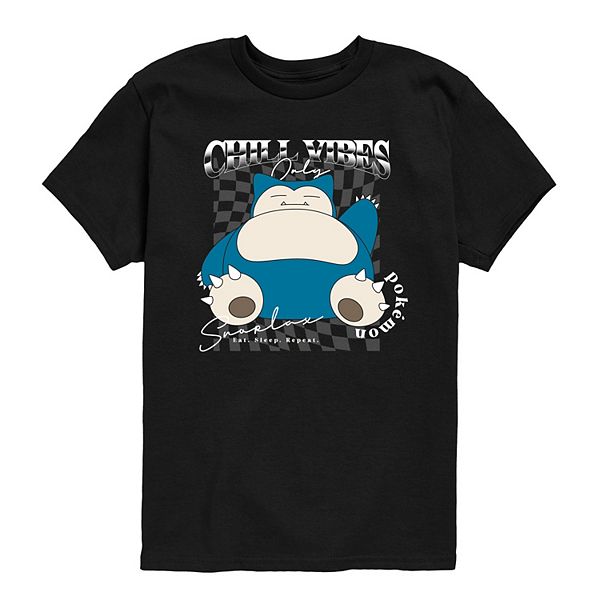 

Футболка с принтом Pokémon Snorlax chill vibes only для мальчиков 8-20 Licensed Character, Black