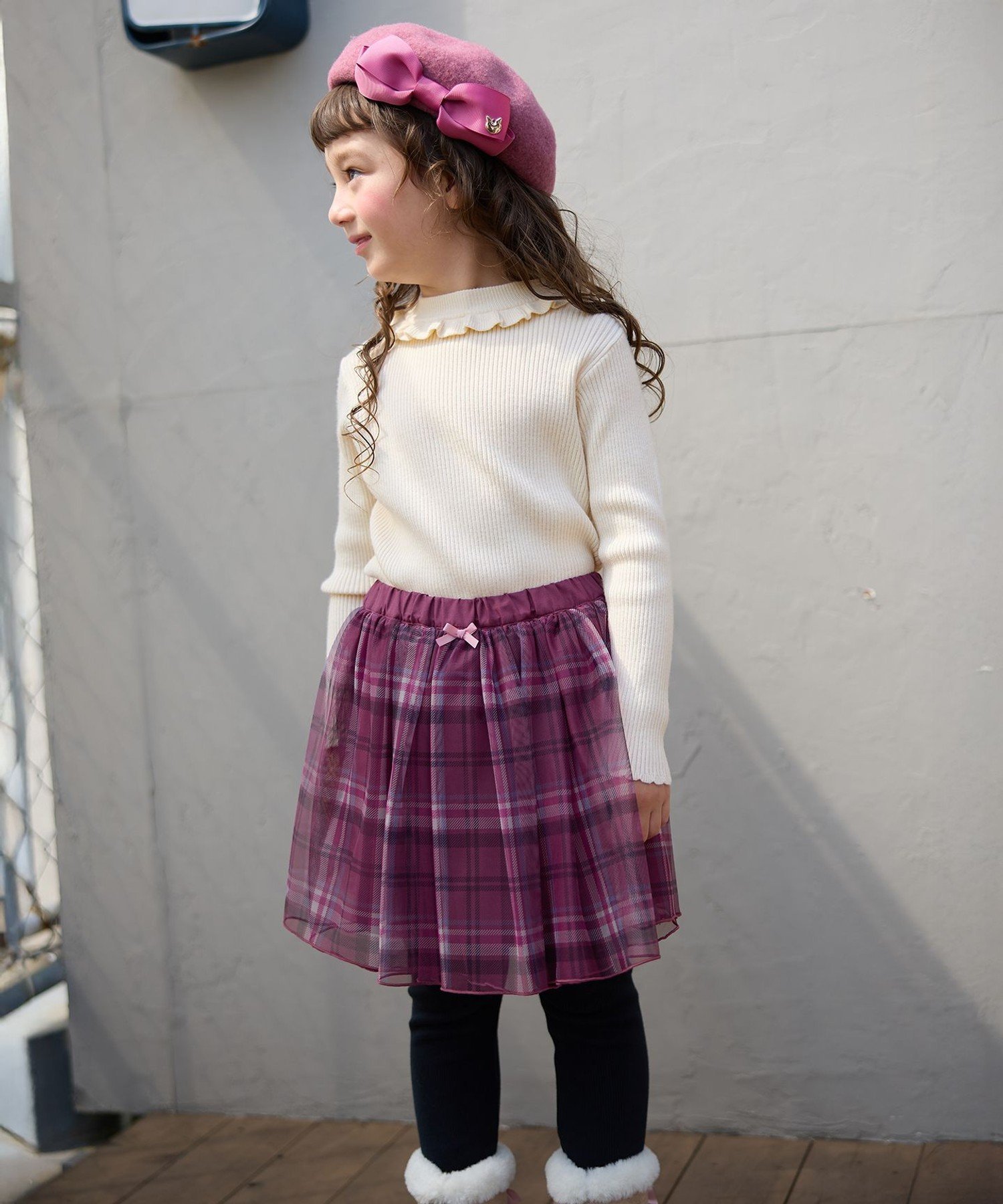 Брюки Юбки из тюля Any Kids, Pink x Check [312] — фото 3