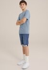 

Базовая футболка We Fashion, голубовато-серый