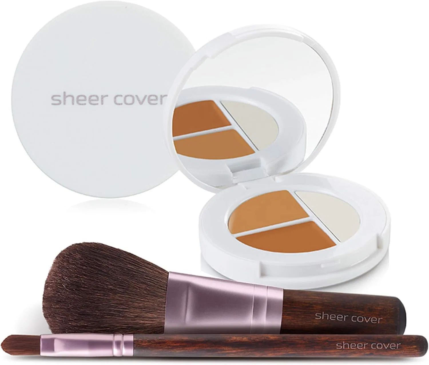 Тональный набор Sheer Cover 4 предмета темный