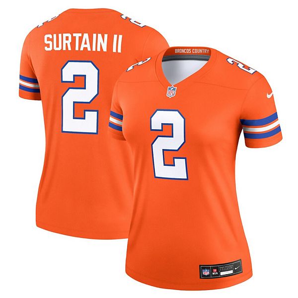 

Женская футболка Patrick Surtain II Mile High Collection 1977 Throwback Orange Denver Broncos Alternate Legend Player Performance Nike, Оранжевый, Женская футболка Patrick Surtain II Mile High Collection 1977 Throwback Orange Denver Broncos Alternate Lege