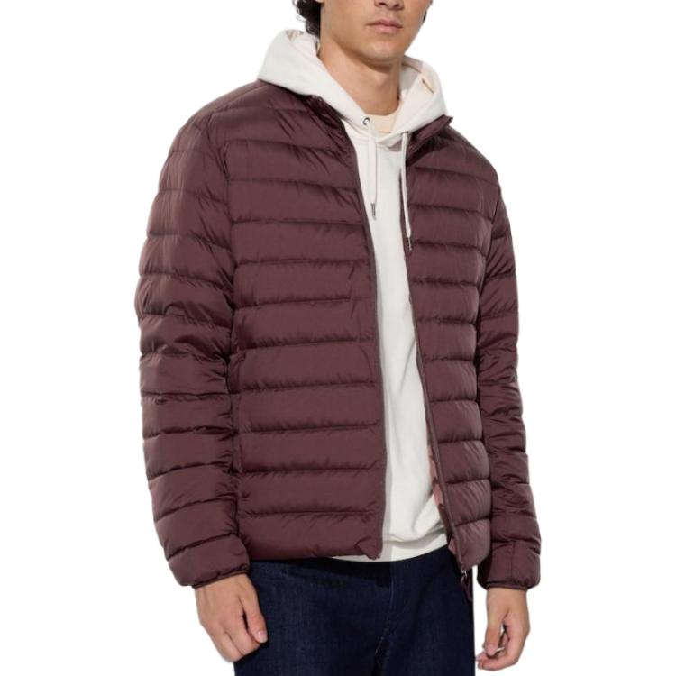 

UNIQLO Мужская бордовая пуховая куртка, Burgundy