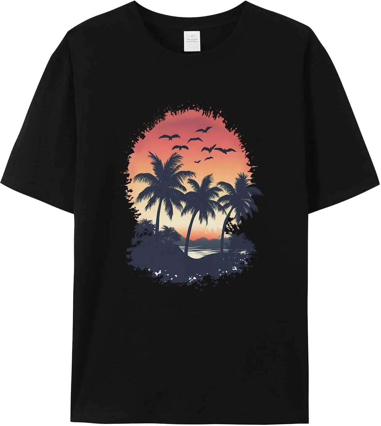 

Мужская футболка с принтом пальмы на пляже jdudh