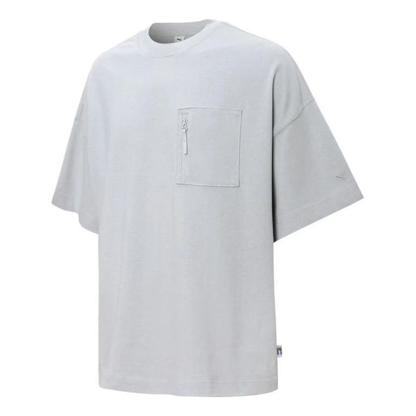 

Футболка logo pocket t-shirt 'grey' Puma, серый