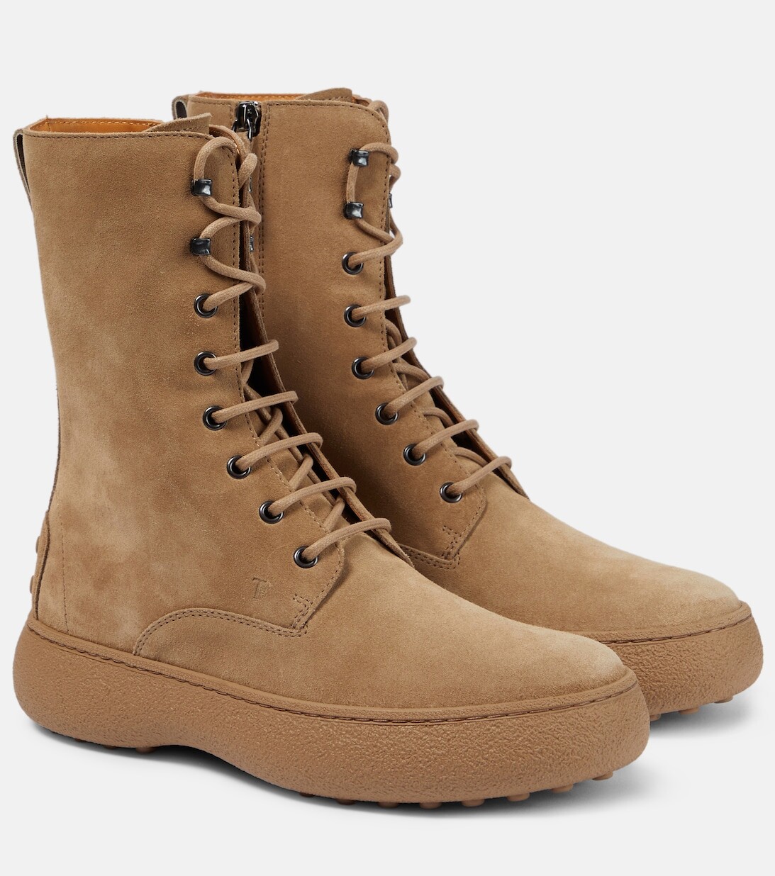 Замшевые ботильоны WG Tod's, бежевый