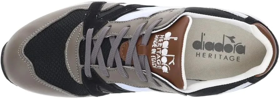Мужские кроссовки Diadora N9000 2030 Italia на шнуровке повседневные - черные, черный — фото 4