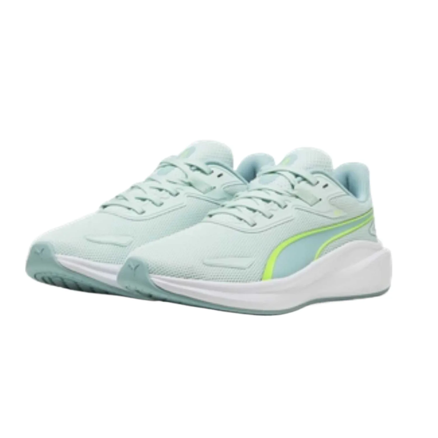 Беговые кроссовки Skyrocket Lite Fabric Breathable Rebound Cushioning Low top Unisex PUMA, ice синий-желтый — фото 4